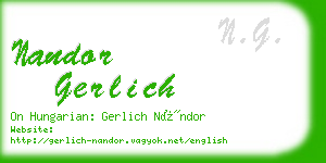 nandor gerlich business card